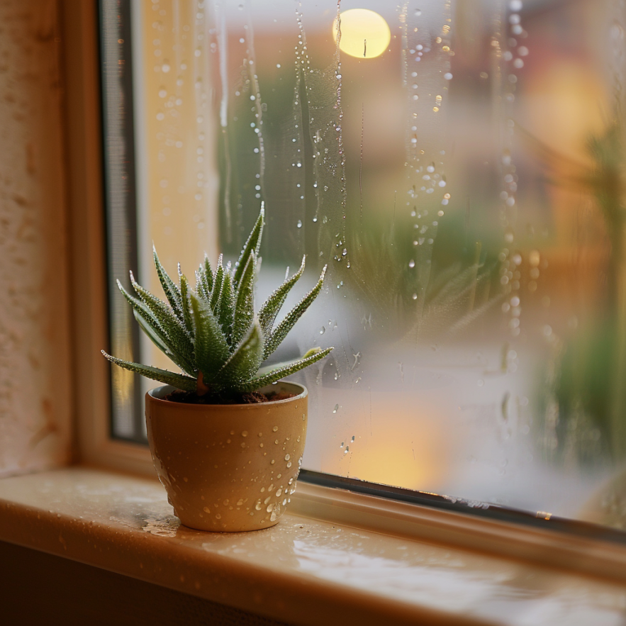 planta sozinha na janela